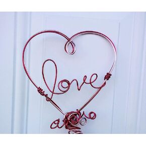 Heart Love Tree Topper in Red, Black, Pink and More for Christmas, Valentine's Day Decorating