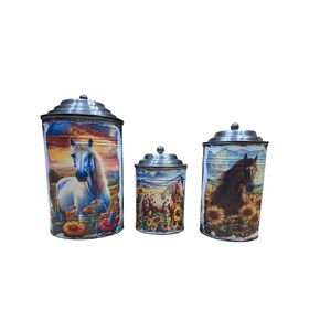 Horse Kitchen Canister Set, Food Storage Container, Canister Set