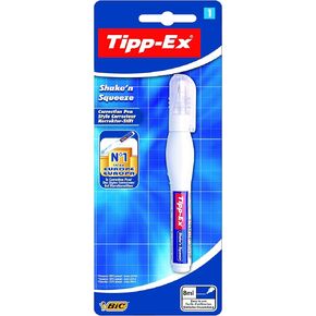 TIPP-EX Shake'n Squeez Correction Pen-حزمة 1-تجفيف سريع مع برميل ناعم قابل للضغط (8 مل)