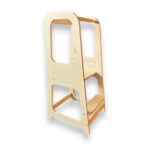 Peak and Rainbow Toddler Tower Helper - 3 Adjustable Height - Kitchen Tower - Kids Stool - Handmade