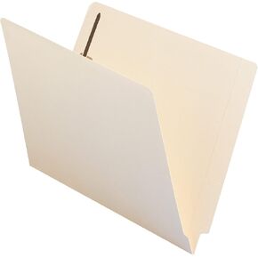 Smead End Tab Fastener File Folder with Shelf-Master Reinforced Straight-Cut Tab, 2 Fasteners, Letter Size, Manila, 50 per Box (34115)