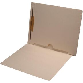 11 pt Manila Folders, Full Cut End Tab, Letter Size, Full Open Bottom Back Pocket, Fastener Pos #1 (Box of 50)