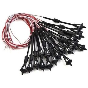 20PACK HO/OO Scale LED Street Light Model Train Railroad Station Yard Lamp Post