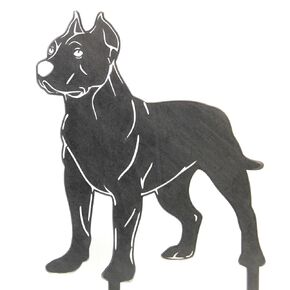 Corten Steel Dogo Argentino Dog Silhouette Yard Stake (Large)