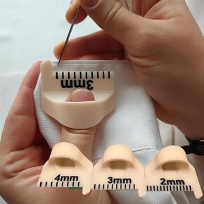 Template for Sewing - 2025 Sewing Template Kit for Consistent Stitches, 3 Sizes Non-Slip Sewing Template, DIY Stitching Guide Tool for Seam Finishing, Quilting & Sewing Aids (White - 3mm)