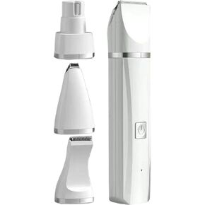 Pet Grooming Kit,Hair Trimmer | 4 in 1 Silent Cordless Electric Trimming Nail Grinder Tool for Cat Eyes Face Ears Paws Matted Hair