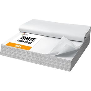 Simetufy 1000 Sheets White Tissue Paper Bulk, 20" x 30" Packing Supplies for Moving & Packaging, Gift Wrapping Tissue Paper for Gift Bags, Weddings, Birthday, Holidays, and Christmas Crafts Decor