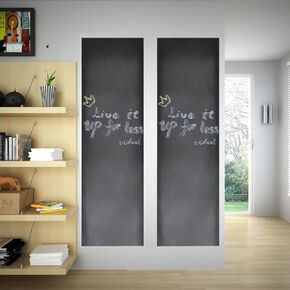 Transform Any Room with Self-Adhesive Wall Sticker Blackboard, 2 Rolls of 2' x 9.8', Includes 5 Chalks, Kids