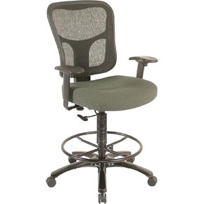 Tempur-Pedic TP8200 Ergonomic Fabric Mid-Back Drafting Stool, Olive (TP8200-OLIVE)