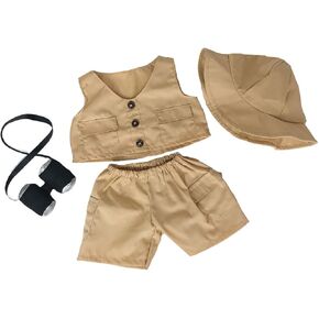 The Bear Factory Hawaiian Shirt & Shorts Set - Casual 2-Piece Beach Outfit, Fits 14"-18" Stuffed Animals, Perfect Teddy Bear Clothes for Collectors!