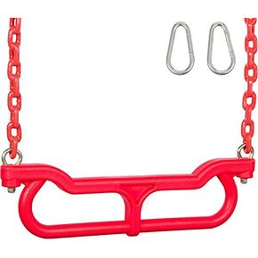 مجموعة Swing Set Stuff 3.5 'سلسلة مغلفة وشعار SSS ملصق كومبو كومبو ، أحمر