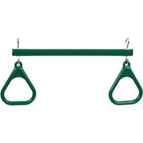 Swing Set Stuff Inc. Trapeze Bar with Rings No Chain (Green) and SSS Logo Sticker
