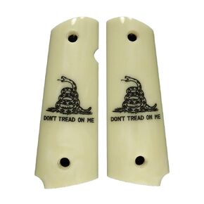 Faux Ivory Don't Tread on Me Full Size 1911 Grips