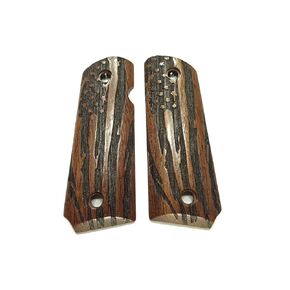 American Flag Walnut COMPACT 1911 Grips