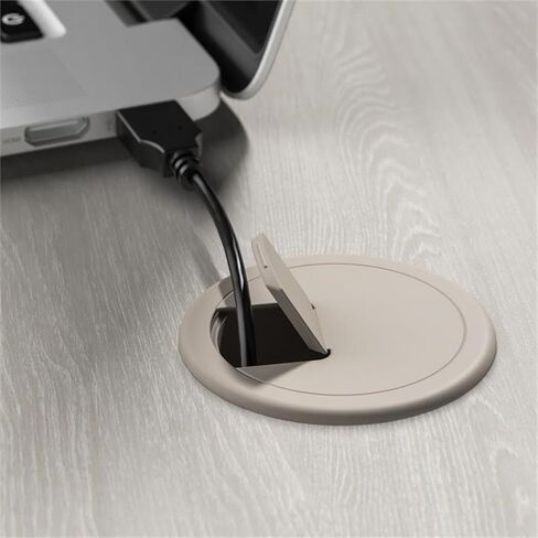 Pemberly Row 42W Desk Return/Bridge in Gray Sand - Engineered Wood in Kuwait