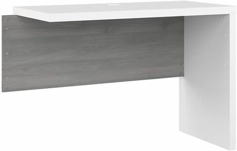 Pemberly Row 42W Desk Return/Bridge in Gray Sand - Engineered Wood in Kuwait
