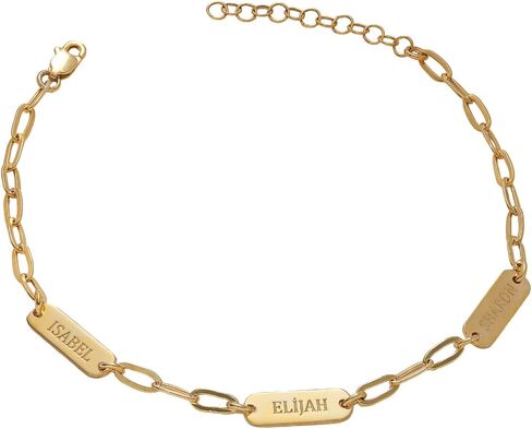 Custom Bracelets for Women Handmade Paperclip Bracelet Mom Jewelry Kids Names 925 Sterling Silver Mothers Day Christmas Unique Birthday Gift for Her Mummy Wife Grandma Girlfriend Daughter Teen Girl in Saudi Arabia