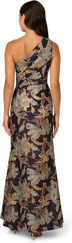 Adrianna Papell Women's One Shoulder Jacquard Dress in Saudi Arabia