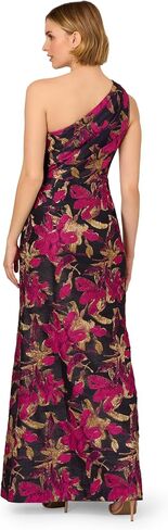 Adrianna Papell Women's One Shoulder Jacquard Dress in Saudi Arabia