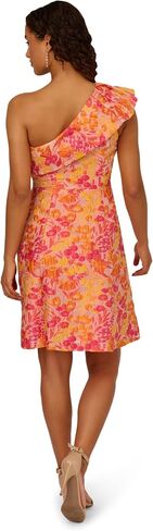 Adrianna Papell Women's One Shoulder Jacquard Dress in Saudi Arabia