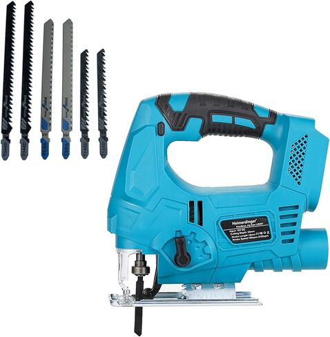 منشار رقص لاسلكي من Heimerdinger لبطارية ماكيتا 18 فولت (غير متضمنة)، مناشير كهربائية متغيرة السرعة مع شفرات قطع الخشب وإضاءة LED، مسطرة مقياس in Kuwait