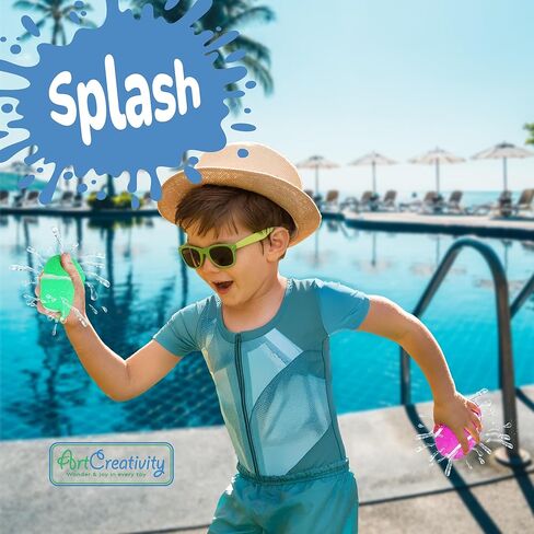 ArtCreativitive Sports Balls Water Splash Toys - مجموعة من 3 - ألعاب حمام إسفنجية للأطفال - 3 تصاميم كرات رياضية مختلفة تشمل كرة القدم وكرة السلة وكرة كرة القدم - ألعاب أحواض الاستحمام والبركة للأطفال in Kuwait