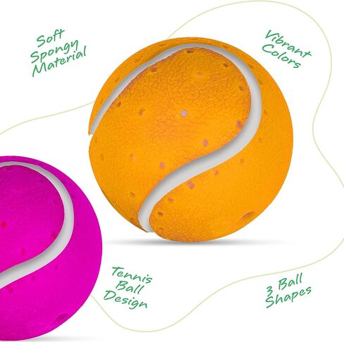 ArtCreativitive Sports Balls Water Splash Toys - مجموعة من 3 - ألعاب حمام إسفنجية للأطفال - 3 تصاميم كرات رياضية مختلفة تشمل كرة القدم وكرة السلة وكرة كرة القدم - ألعاب أحواض الاستحمام والبركة للأطفال in Kuwait