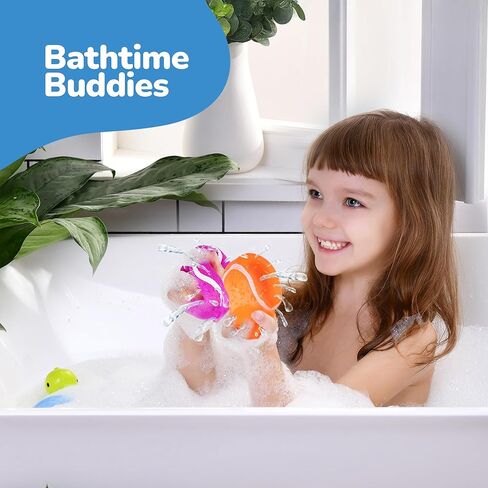 ArtCreativitive Sports Balls Water Splash Toys - مجموعة من 3 - ألعاب حمام إسفنجية للأطفال - 3 تصاميم كرات رياضية مختلفة تشمل كرة القدم وكرة السلة وكرة كرة القدم - ألعاب أحواض الاستحمام والبركة للأطفال in Kuwait