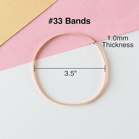 Staples Rubber Bands, #33 Band Size, 1mm Thickness, Resealable Storage Bag, 700-Pack, Beige in Saudi Arabia