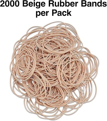 Staples Rubber Bands, #33 Band Size, 1mm Thickness, Resealable Storage Bag, 700-Pack, Beige in Saudi Arabia