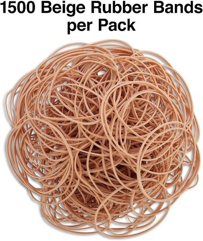 Staples Rubber Bands, #33 Band Size, 1mm Thickness, Resealable Storage Bag, 700-Pack, Beige in Saudi Arabia