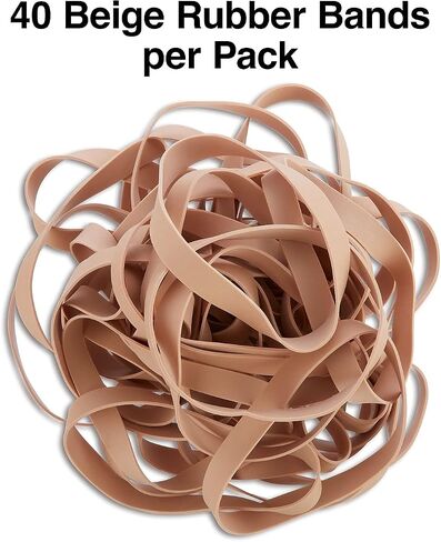 Staples Rubber Bands, #33 Band Size, 1mm Thickness, Resealable Storage Bag, 700-Pack, Beige in Saudi Arabia