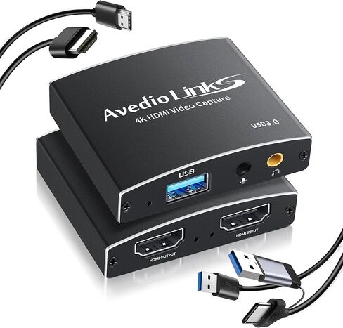 Capture Card, avedio links Audio Video Capture Card, USB C/A 3.0 Video Capture Card 4K@60Hz HDMI Loop-Out, 1080P 60FPS Game Capture Card for Streaming Works for Nintendo Switch/PS5/PC/Camera, Green in Saudi Arabia