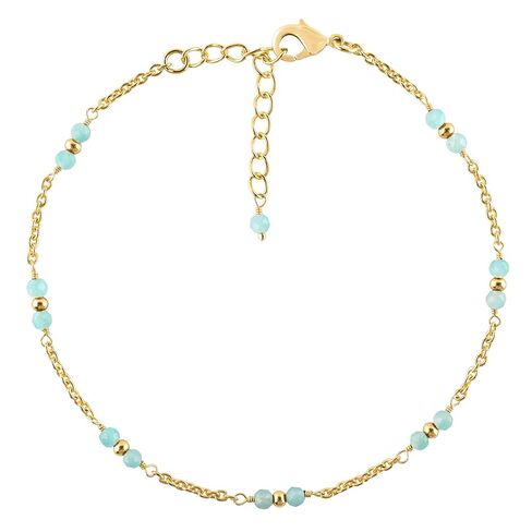 Infinitygemsart Pink Ruby Anklet Dainty Boho Summer Beach Jewelry for Girls Gold Bead Chain Charm Charm Calkle For Women 9+1.5 inct in Saudi Arabia
