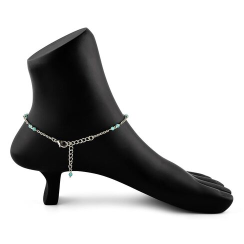Infinitygemsart Pink Ruby Anklet Dainty Boho Summer Beach Jewelry for Girls Gold Bead Chain Charm Charm Calkle For Women 9+1.5 inct in Saudi Arabia