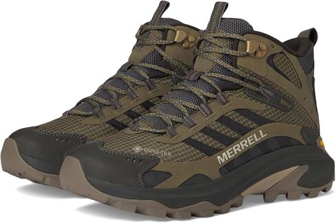 حذاء المشي لمسافات طويلة Moab Speed ​​2 Mid GTX للرجال من Merrell، زيتوني، 10 in Saudi Arabia