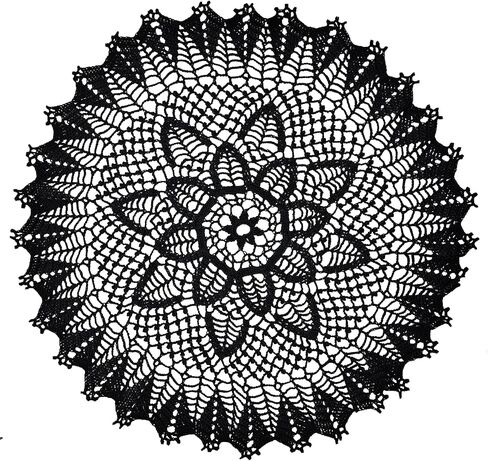 BIBITIME 23 inches Handmade Crochet Bohemian Lotus Flower Lace Doilies Round Tablecloth Bedroom Dresser Table Placemat Yellow in Saudi Arabia