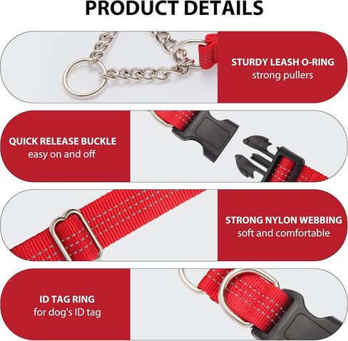 طوق الكلاب مارتينغالي مع سلسلة الصلب الإبزيم السريع in Kuwait