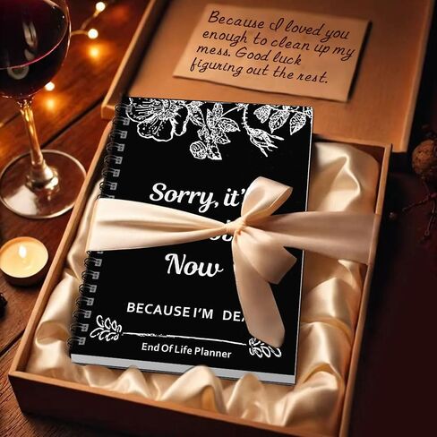Rovhity End of Life Planner – “Sorry, It’s Your Problem Now" Funny Death Binder Organizer for Final Wishes, Passwords, Legal Documents, Funeral Planning & Personal Affairs in Saudi Arabia