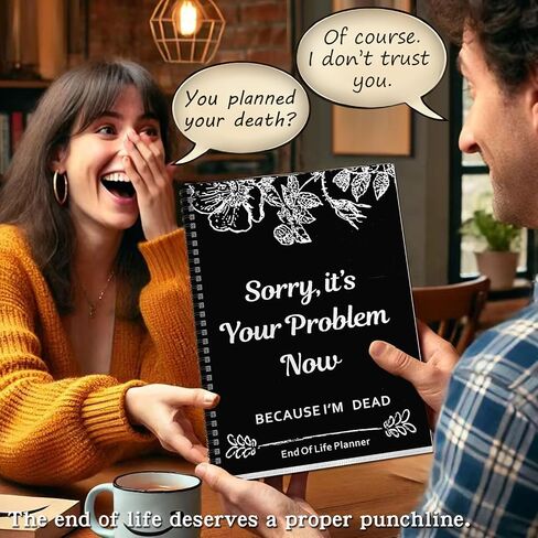 Rovhity End of Life Planner – “Sorry, It’s Your Problem Now" Funny Death Binder Organizer for Final Wishes, Passwords, Legal Documents, Funeral Planning & Personal Affairs in Saudi Arabia