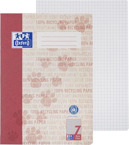 Oxford A4 Recycled Exercise Book 16 Sheets Ruling 7 Squared Pack of 15 in Saudi Arabia