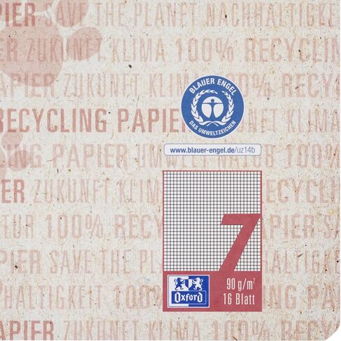 Oxford A4 Recycled Exercise Book 16 Sheets Ruling 7 Squared Pack of 15 in Saudi Arabia