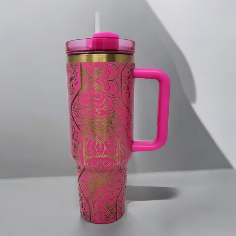 40oz Laser Engraved Nurse Swear Tumbler with Lid and Straw, Multicolor (Green) in Saudi Arabia