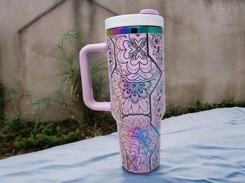 40oz Laser Engraved Nurse Swear Tumbler with Lid and Straw, Multicolor (Green) in Saudi Arabia