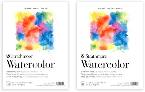 Strathmore 200 Series Watercolor Paper Pad, 9x12 inch, 15 Sheets in Saudi Arabia