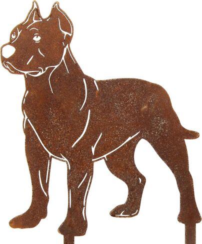 Corten Steel Dogo Arganno Dog Silhouette Yard Stake (كبير) in Kuwait