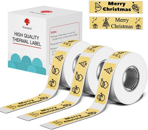 Phomemo Labels D30 Table Tape ، Print Master Labels reflill smart mini label maker reclist d30 d35 black on white sticker paper thermal thermive ، 12 × 40 مم (0.47 × 1.57 بوصة) 160 أشرطة/لفة ، 3 لول. in Saudi Arabia