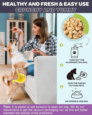 NATURE TARGET Probiotics for Dogs, 6 Billion CFUs Dog Probiotics for Digestive Health with Prebiotic and Digestive Enzymes, Rich in Omega 3 and Vitamins for Skin & Coat, Salmon-Flavored - 120 Counts in Saudi Arabia
