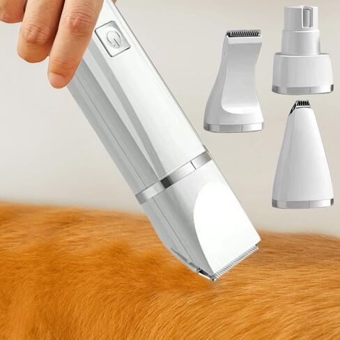 Pet Grooming Kit,Hair Trimmer | 4 in 1 Silent Cordless Electric Trimming Nail Grinder Tool for Cat Eyes Face Ears Paws Matted Hair in Saudi Arabia