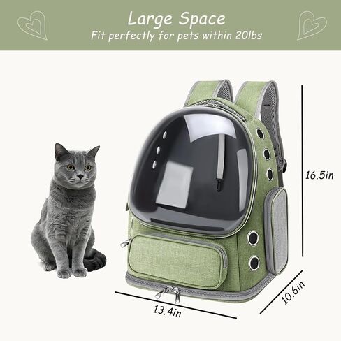 Cat Carrier with Groomer, Breathable Cat Bubble Carrier for Cats or Small Dogs up to 20 lbs, Collapsible Airline Approved, Clear Cat Travel Backpack (Pink) in Saudi Arabia